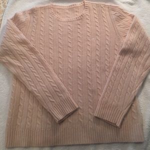 Pink Ralph Lauren cable knit sweater